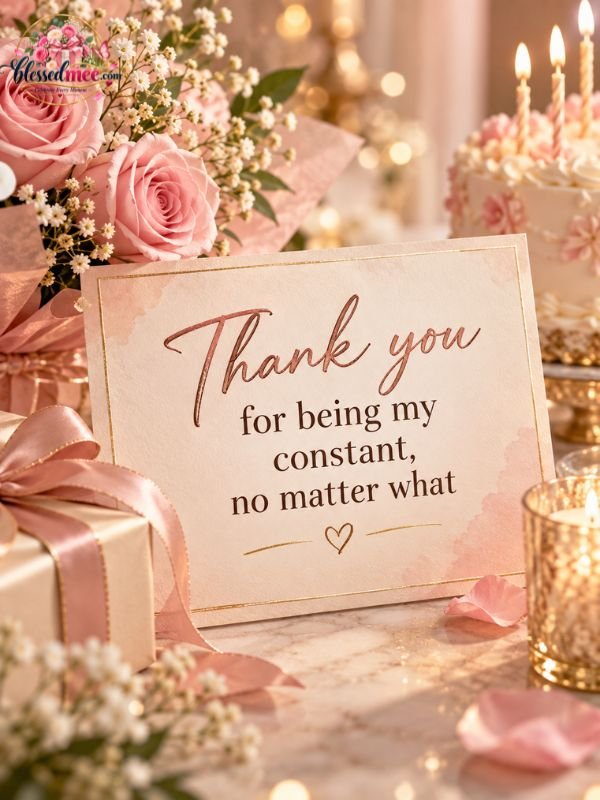Thank you for being my constant, no matter what