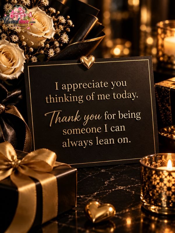 Thank you for being someone I can always lean on