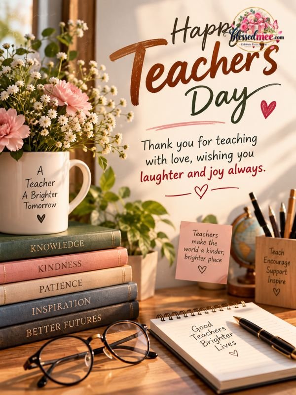 Thank you for teaching with love, wishing you laughter and joy always