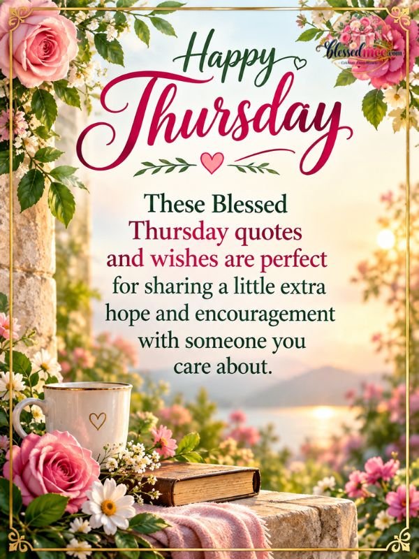 These Blessed Thursday quotes and wishes are perfect for sharing a little extra hope and encouragement with someone you care about