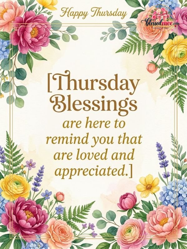 Thursday Blessings are here to remind you that you are loved and appreciated