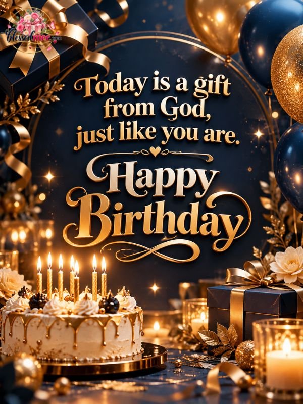 Today is a gift from God, just like you are. Happy Birthday
