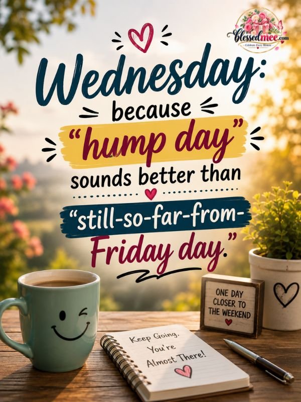 Wednesday because hump day sounds better than still-so-far-from-Friday day.
