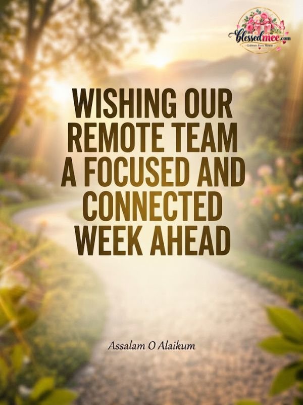 Wishing our remote team a focused and connected week ahead