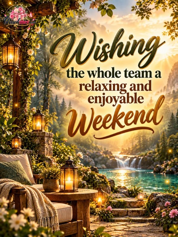 Wishing the whole team a relaxing and enjoyable weekend