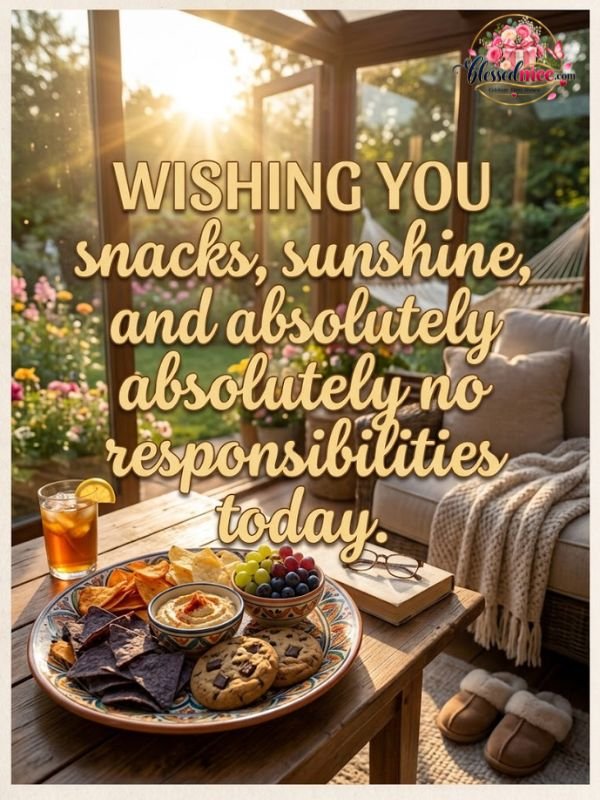 _Wishing you snacks, sunshine, and absolutely no responsibilities today