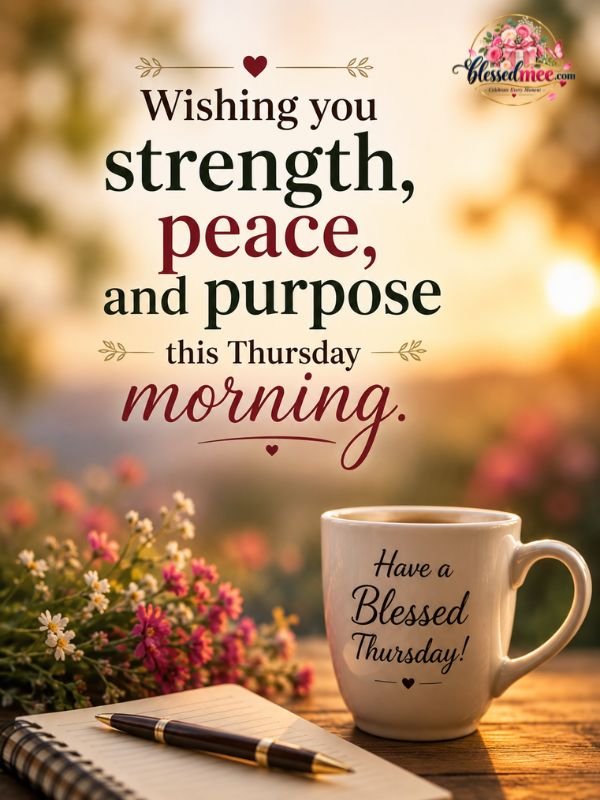 Wishing you strength, peace, and purpose this Thursday morning