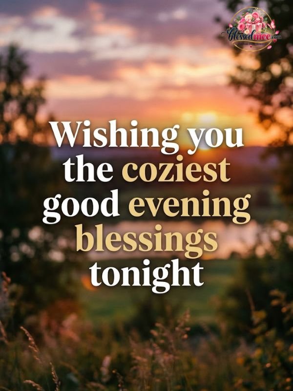 Wishing you the coziest good evening blessings tonight
