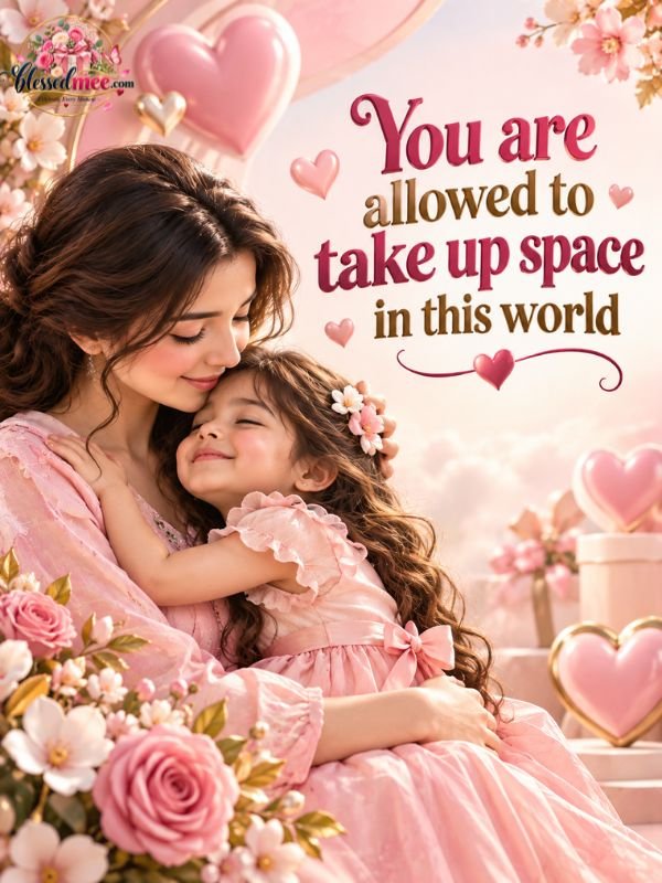 You are allowed to take up space in this world
