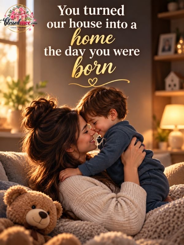 You turned our house into a home the day you were born