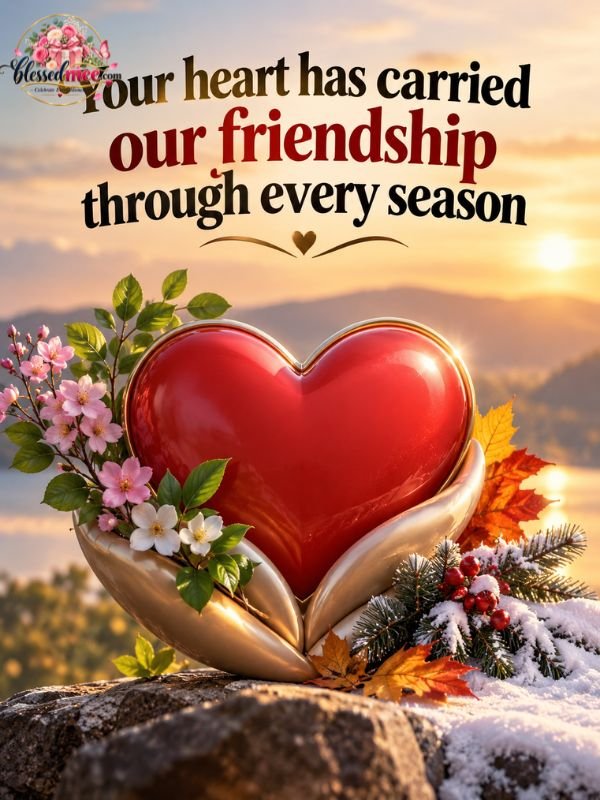 Your heart has carried our friendship through every season