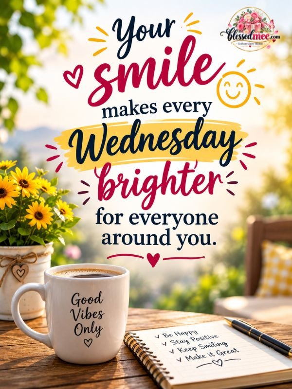 Your smile makes every Wednesday brighter for everyone around you.