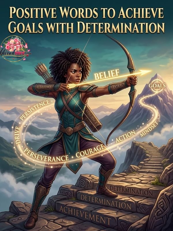 Positive Words to Achieve Goals With Determination