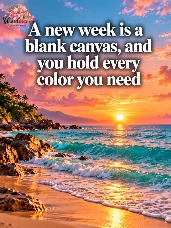 A new week is a blank canvas, and you hold every color you need