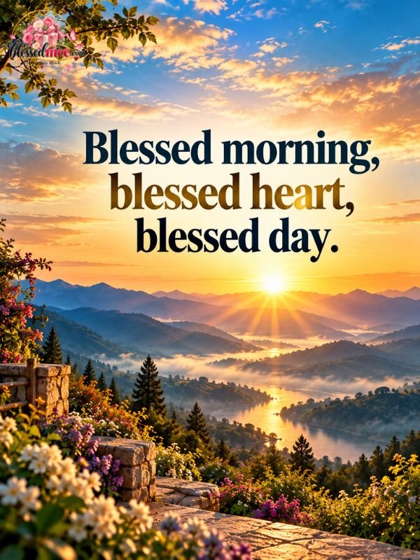 Blessed morning, blessed heart, blessed day