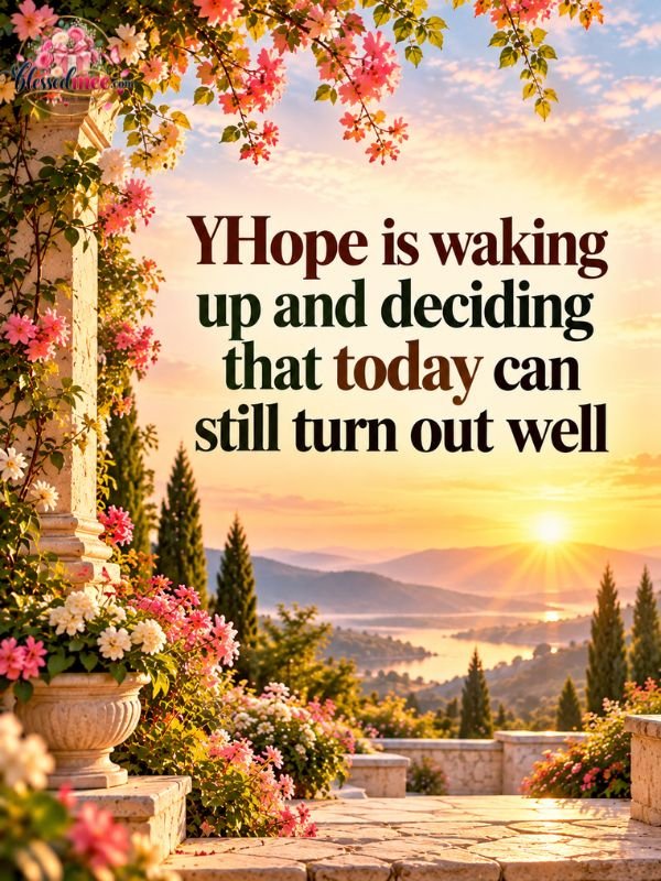 Hope is waking up and deciding that today can still turn out well