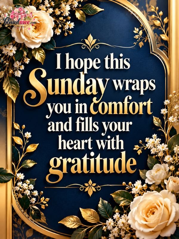 I hope this Sunday wraps you in comfort and fills your heart with gratitude