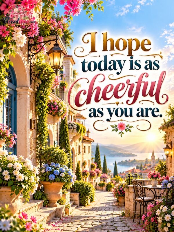 I hope today is as cheerful as you are