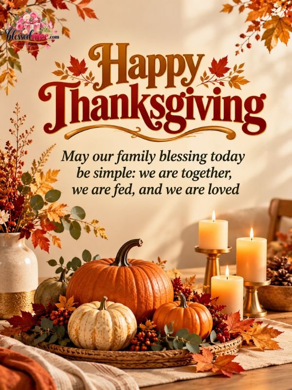 May our family blessing today be simple we are together, we are fed, and we are loved