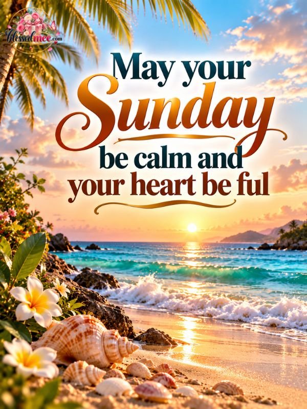 May your Sunday be calm and your heart be full
