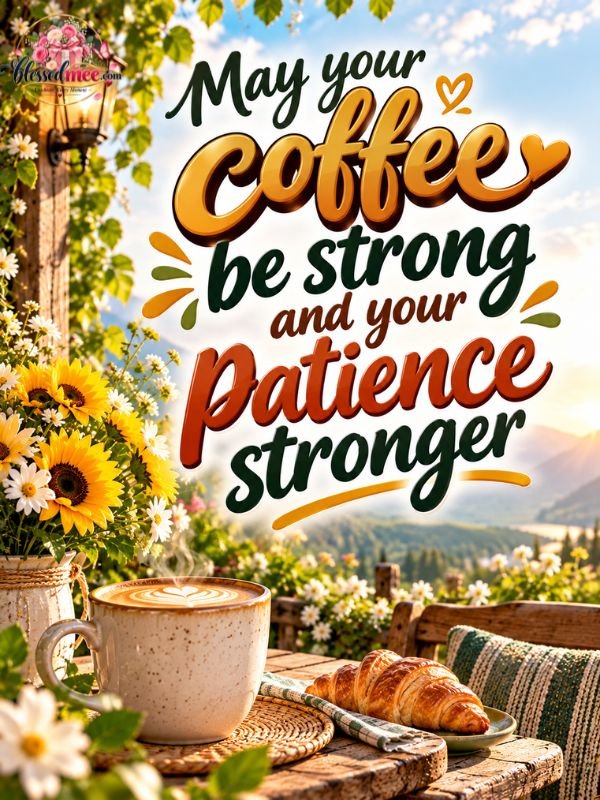 May your coffee be strong and your patience stronger