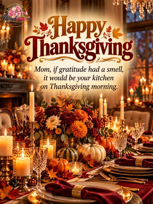 Mom, if gratitude had a smell, it would be your kitchen on Thanksgiving morning.