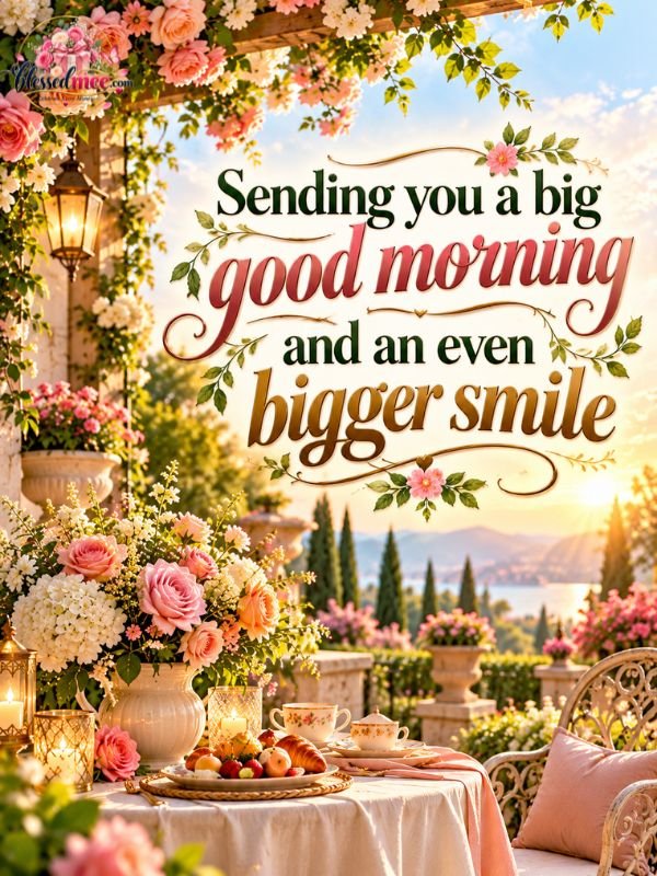Sending you a big good morning and an even bigger smile