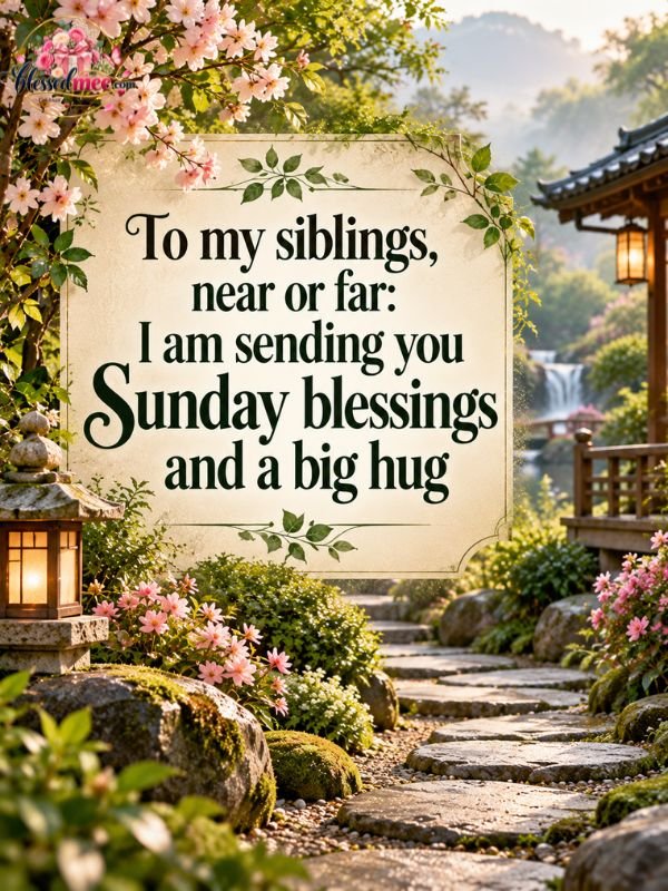 To my siblings, near or far I am sending you Sunday blessings and a big hug