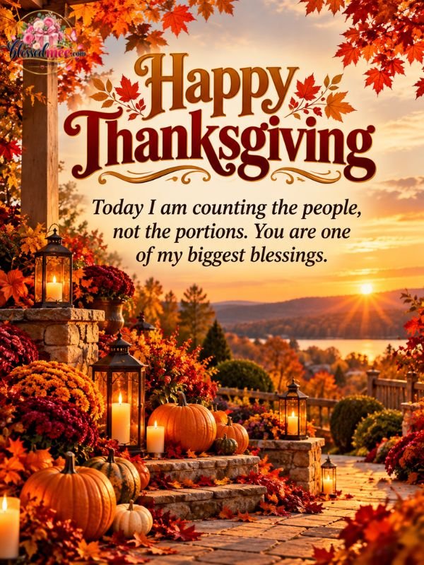 Today I am counting the people, not the portions. You are one of my biggest blessings
