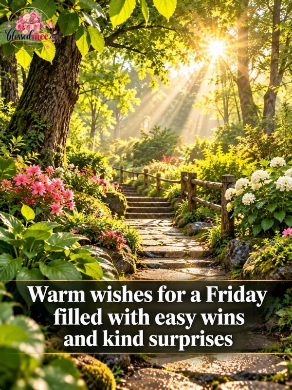 Warm wishes for a Friday filled with easy wins and kind surprises