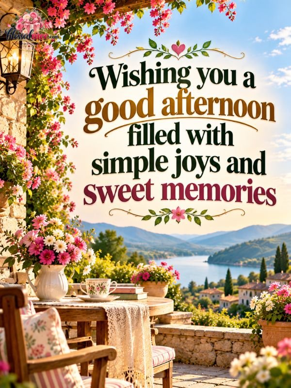 Wishing you a good afternoon filled with simple joys and sweet memories